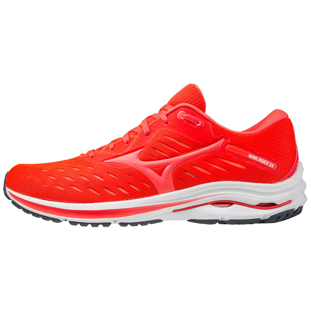 Panske Bezecke Topanky Mizuno Wave Rider 24 Červené/Koralove Vypredaj DTMI20765